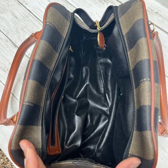 ❌SOLD❌Fendi Pequin Satchel Vintage Bag - Picture 5 of 12